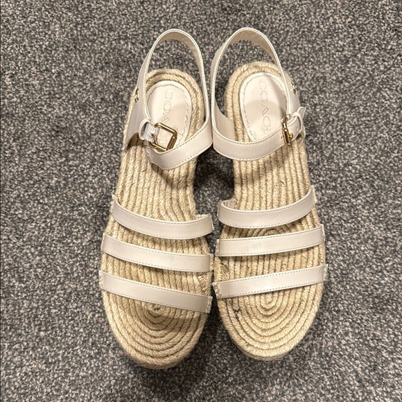 Coach Women's Cream Sandals - Picture 1 of 3